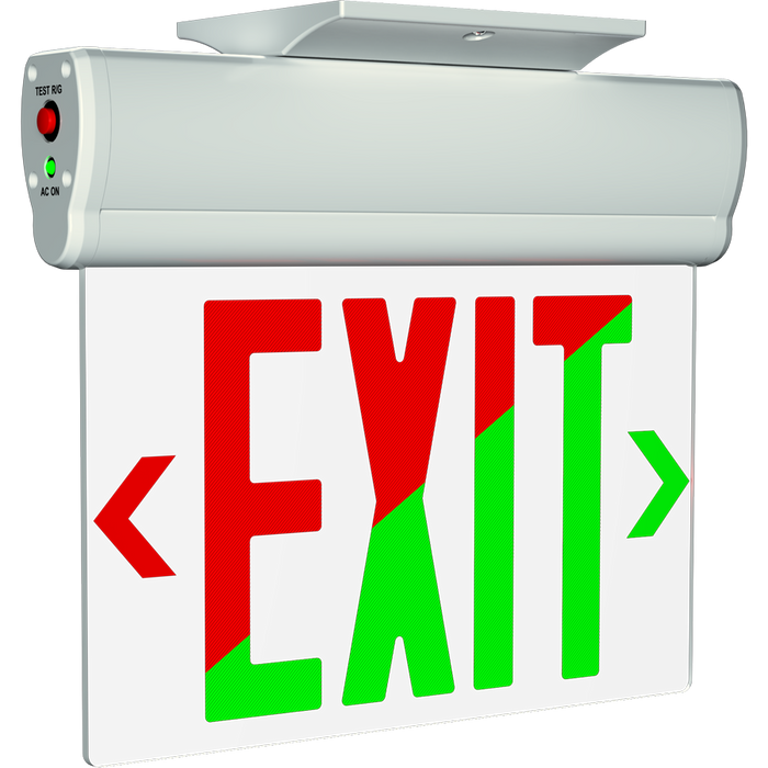 RAB Edgelit Exit 2-Face White Letters Mirror Panel White Housing (ELX-MP)
