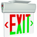 RAB Edgelit Exit 2-Face White Letters Mirror Panel White Housing (ELX-MP)