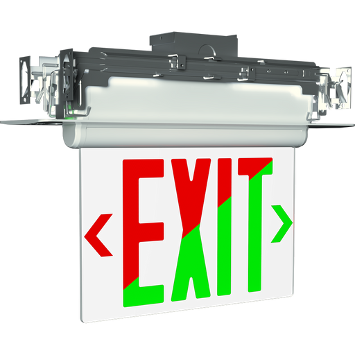 RAB Edgelit Exit 2-Face White Letters Mirror Panel White Housing (ELX-MP)