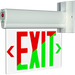 RAB Edgelit Exit 2-Face White Letters Mirror Panel White Housing (ELX-MP)