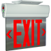 RAB Edgelit Exit 2-Face White Letters Mirror Panel White Housing (ELX-MP)