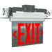 RAB Edgelit Exit 2-Face White Letters Mirror Panel White Housing (ELX-MP)