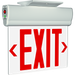 RAB Edgelit Exit 1-Face White Letters Clear Panel White Housing (ELX)