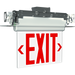 RAB Edgelit Exit 1-Face White Letters Clear Panel White Housing (ELX)