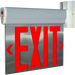RAB Edgelit NYC Compliant Exit 2-Face Emergency Red Letters Mirror Panel Silver Housing (ELXNYC-MP)
