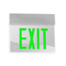 Best Lighting Products Standard Surface Mounted Edge Lit Exit Sign Single Face Green Letter Mylar Backing Battery Backup (ELXTEU1GMAEM)