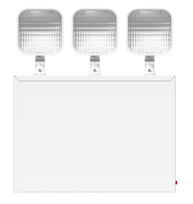 RAB New York Emergency Light 8-Total-Heads 3-Integral-Heads White Housing Emergency Remote Capacity (EM-3H5RNY)