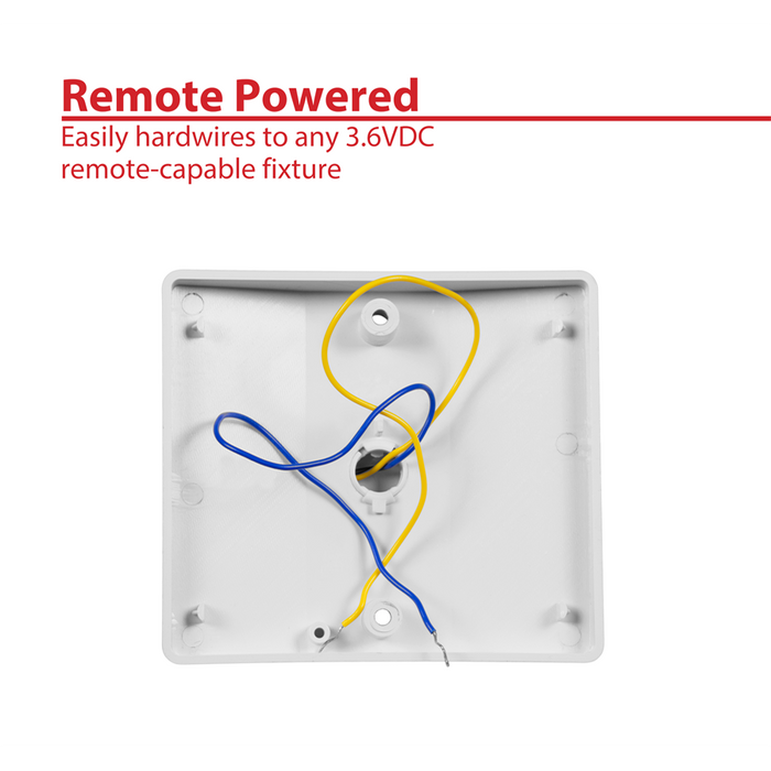 NICOR Emergency LED Remote Light Fixture Single Head K 1.2W 191.9Lm 3.6V (ERH1WH)