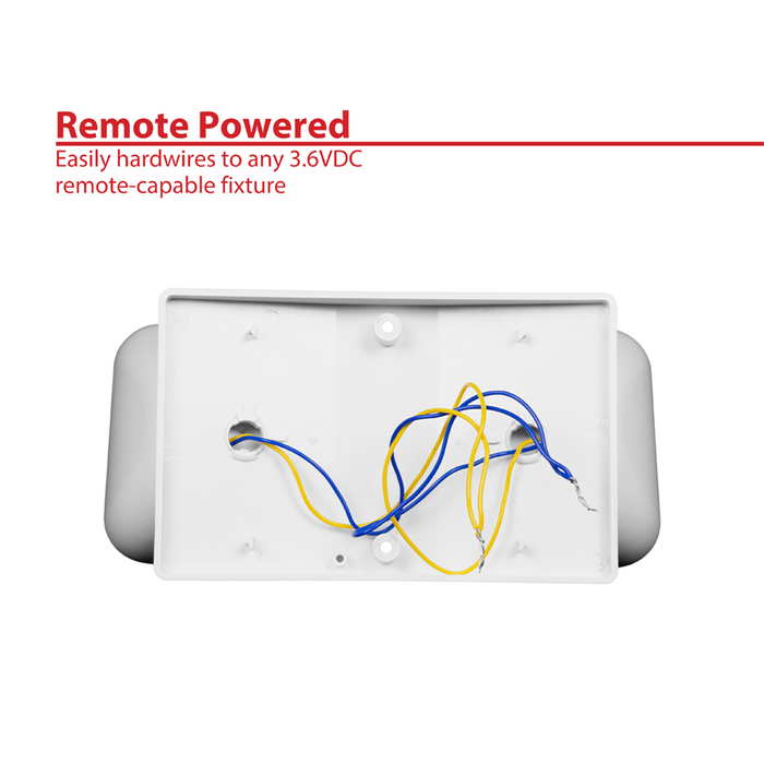 NICOR Emergency LED Remote Light Fixture Double Head K 1.5W 226.8Lm 3.6V (ERH2WH)