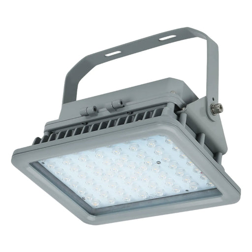 ESL Vision LED Hazardous Location Flood Light 100W 14000Lm 5000K 100-277V Input 120 Degree Beam Angle Grey Finish  (ESL-HZFL-M100W-250-120D)