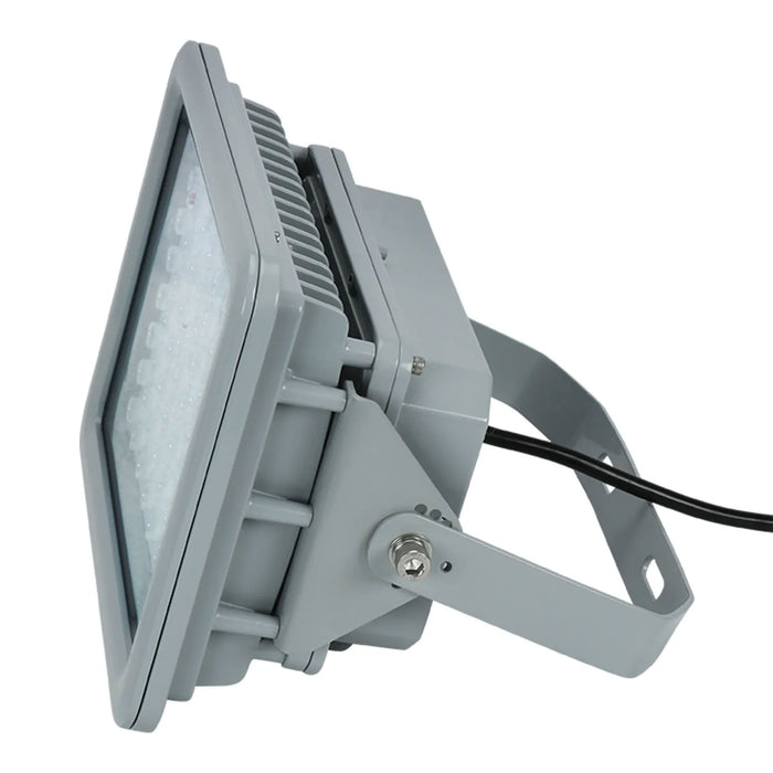 ESL Vision LED Hazardous Location Flood Light 100W 14000Lm 5000K 200-480V Input 120 Degree Beam Angle Grey Finish  (ESL-HZFL-M100W-250-HV-120D)