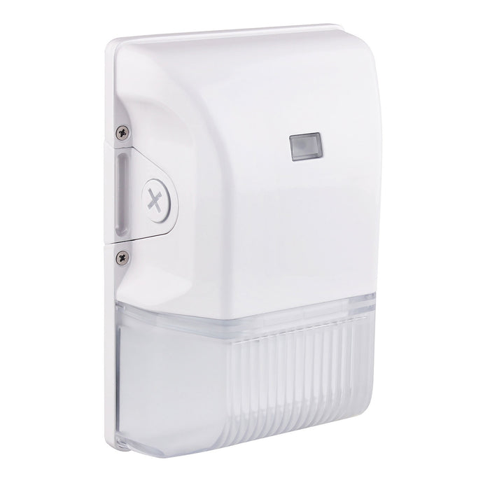 ESL Vision Mini Wall Pack 15W/20W/30W Wattage Adjustable 3000K/4000K/5000K Adjustable Up To 4200Lm 120-277V Input Photocell Sensor With Quick Disconnect White (ESL-MWP-1530W-13050-WH)