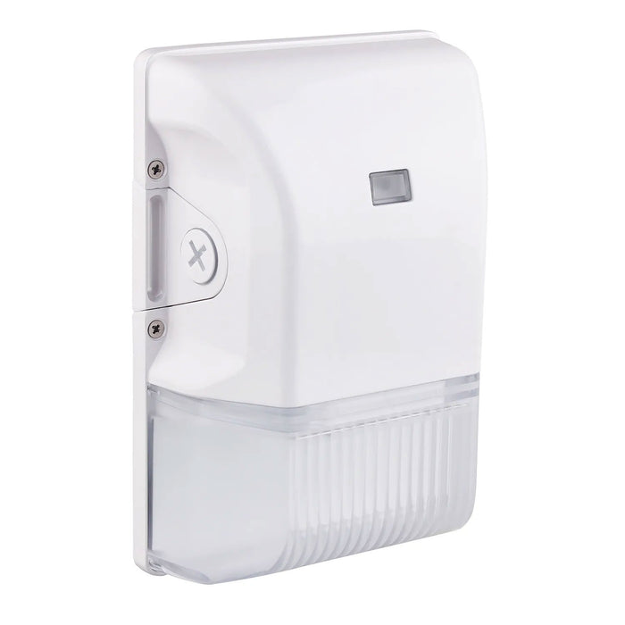 ESL Vision Mini Wall Pack 8W/12W/15W Wattage Adjustable 3000K/4000K/5000K Adjustable Up To 2100Lm 120-277V Input Photocell Sensor With Quick Disconnect White (ESL-MWP-0815W-13050-WH)