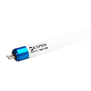 Espen Glass Coretech Series LED T5 Lamp 2 Foot 3000K Operated By External Driver Current-360Ma Lamp Power 9W 1250Lm Driver Current-550Ma Lamp Power 11W 1550Lm (L24T5/830/11G-XT)