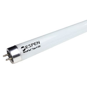 Espen Retroflex LED Lamps 4 Foot 10W 1600Lm 3000K 80 CRI Glass-Aluminum (L48T8/830/10G-EB)