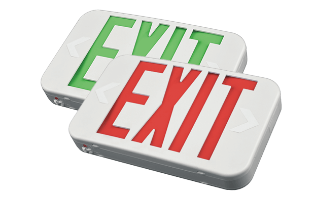 ETI 65505101 EM-EX-RG Bicolor LED Exit Sign Red And Green Double-Face ...