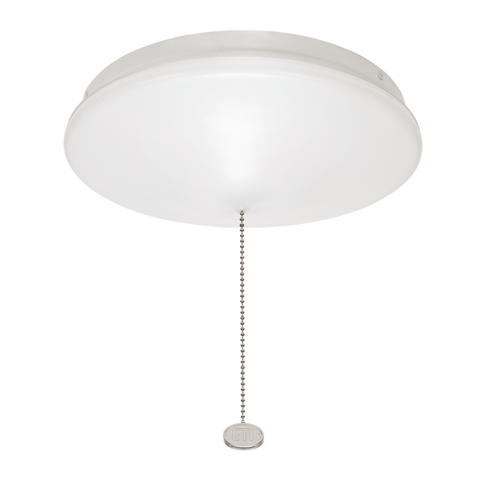 ETI FM-10IN-900LM-8-40K-SV 10 Inch White LED Closet Light With Pull Chain 4000K 900Lm 80 CRI 120V Triac Dimming (564221430)