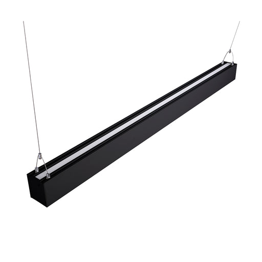 Euri Lighting 48 Inch 50W LED Suspended Up And Down Light CCT Selectable 3000K/4000K/5000K 120-277V Dimmable Black (EUD4-50W103sw-B)