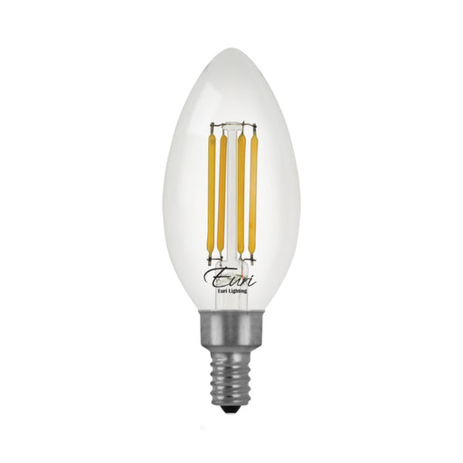 Euri Lighting B10 Omnidirectional LED Light Bulb Dimmable 5.5W 120V 500Lm 320 Degree 2700K 90 90 CRI Lumens Per Watt Value-Pack 4-Pack (VB10-3020cec-4)