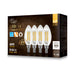 Euri Lighting B10 Omnidirectional LED Light Bulb Dimmable 5.5W 120V 500Lm 320 Degree 2700K 90 90 CRI Lumens Per Watt Value-Pack 4-Pack (VB10-3020cec-4)