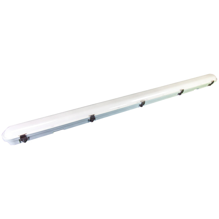 TCP 4 Foot LED Economy Vapor Tight Wattage/CCT Selectable 32W/40W/46W 3500K/4000K/5000K 0-10V Dimming 120-277V (EVT4UZDSW4CCT)