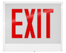 RAB Chicago Exit 1-Face Emergency Red Letter White Housing No Arrow (EXIT-1CH/E)