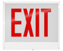 RAB Chicago Exit 1-Face Red Letter White Housing No Arrow (EXIT-1CH)