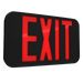 RAB LED Exit Sign Universal Single/Double Face Battery Backup Red/Green Selectable Letter Color Black Housing (EXIT34-RG/E-B)