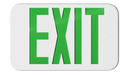 RAB Exit Universal Faces Emergency Green-Letter White Housing (EXIT34-G/E)