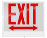 RAB Chicago Exit Universal Faces Red Letter White Housing Left/Right-Arrow (EXIT-LRACH)