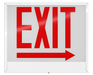 RAB Chicago Exit 1-Face Emergency Red Letter White Housing Right Arrow (EXIT-1RACH/E)