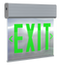 RAB Edgelit Exit 1-Face Green Letter Mirror Panel Aluminum Housing (EXITEDGE-1GMP)