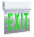 RAB Edgelit Exit 1-Face Green Letter Mirror Panel White Housing (EXITEDGE-1GMPW)