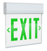 RAB Edgelit Exit 1-Face Green Letter Clear Panel White Housing (EXITEDGE-1GW)