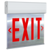 RAB Edgelit Exit 2-Face Emergency Red Letter Mirror Panel White Housing Self-Test (EXITEDGE-MPWS/E)