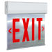 RAB Edgelit Exit 1-Face Emergency Red Letter Mirror Panel White Housing (EXITEDGE-1MPW/E)