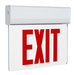 RAB Edgelit Exit 1-Face Red-Letter Clear Panel White Housing (EXITEDGE-1W)