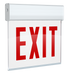 RAB Edgelit Exit 1-Face Red-Letter White Panel White Housing (EXITEDGE-1WPW)