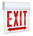 RAB Edgelit Chicago Exit 1-Face Emergency White Panel White Housing Double Arrow (EXITEDGE-1WPWDACH/E)