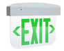 RAB Edgelit Plastic Exit 1-Face Green Letter Clear Panel White Housing (EXITEDGE34-1GW)