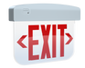 RAB Edgelit Plastic Exit 1-Face Red Letter Clear Panel White Housing (EXITEDGE34-1W)