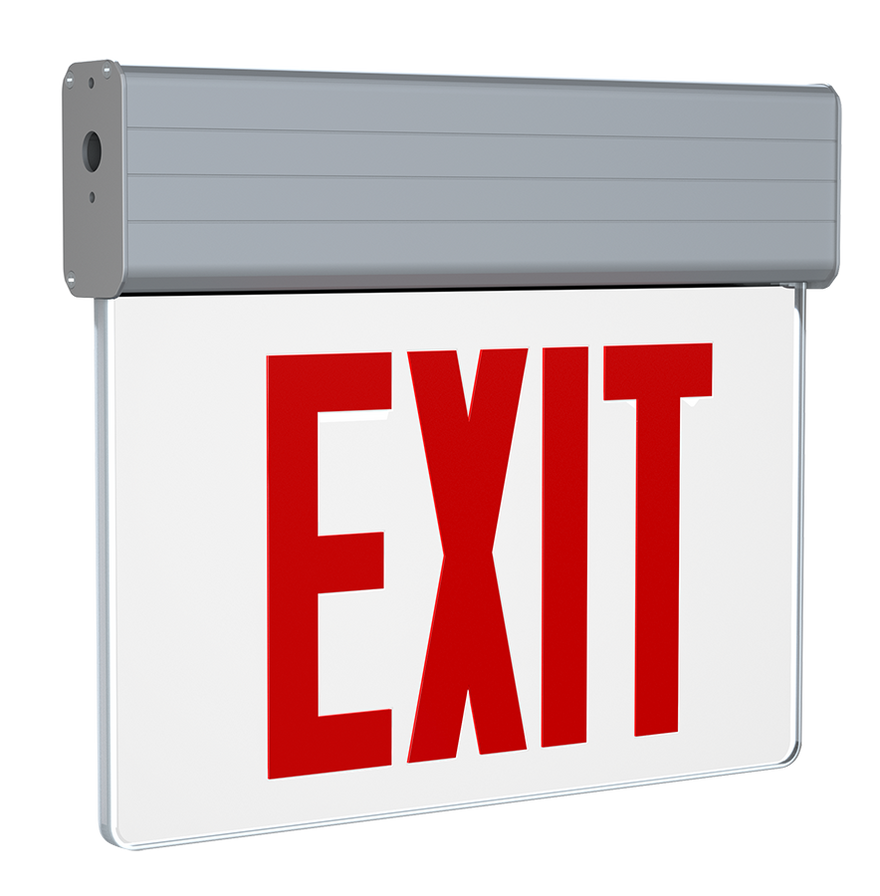 RAB EXITEDGE-1S/E Edgelit Exit 1-Face Emergency Self-Test — Lighting Supply