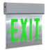RAB Edgelit Exit 2-Face Emergency Green Letter Mirror Panel Aluminum Housing (EXITEDGE-GMP/E)