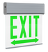 RAB Edgelit Chicago Exit 2-Face Emergency White Panel Aluminum Housing Left/Right Arrow (EXITEDGE-WPLRACH/E)