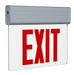 RAB Edgelit Exit 2-Face Emergency Red Letter White Panel Aluminum Housing Self-Test (EXITEDGE-WPS/E)