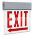 RAB Edgelit Chicago Exit 1-Face Emergency White Panel Aluminum Housing Left Arrow (EXITEDGE-1WPLACH/E)