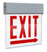 RAB Edgelit Chicago Exit 1-Face Emergency White Panel Aluminum Housing Right Arrow (EXITEDGE-1WPRACH/E)