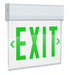 RAB Edgelit Exit 1-Face Emergency Green Letter White Panel White Housing (EXITEDGE-1GWPW/E)