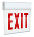 RAB Edgelit Exit 1-Face Emergency Red Letter White Panel White Housing (EXITEDGE-1WPW/E)