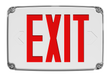 RAB Outdoor Exit 1-Face Emergency Red Letter White Panel/White Housing Wet-Rated Cold-Weather (EXITOUT-C)